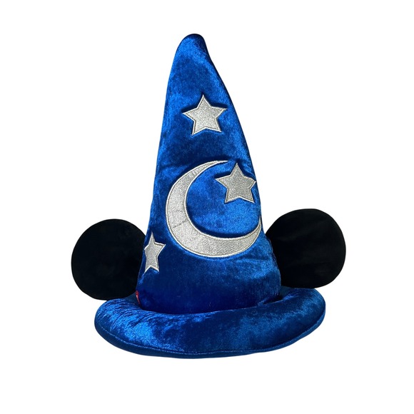 Disney Other - Disney Sorcerer Mickey Fantasia Light Up Wizard Hat Adult 59cm Blue Disneycore